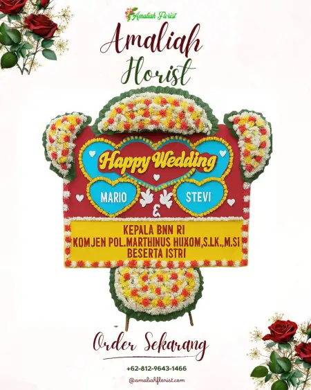 Papan Bunga Pernikahan Timpeh